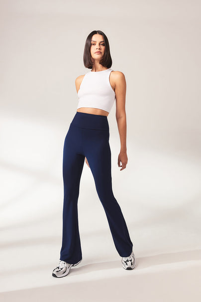 Lightweight Flare Leggings - Navy