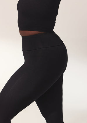 Curve Lightweight Everyday High Waisted Leggings - Black