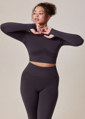 Curve Sculpt Seamless Long Sleeve Top - Shadow