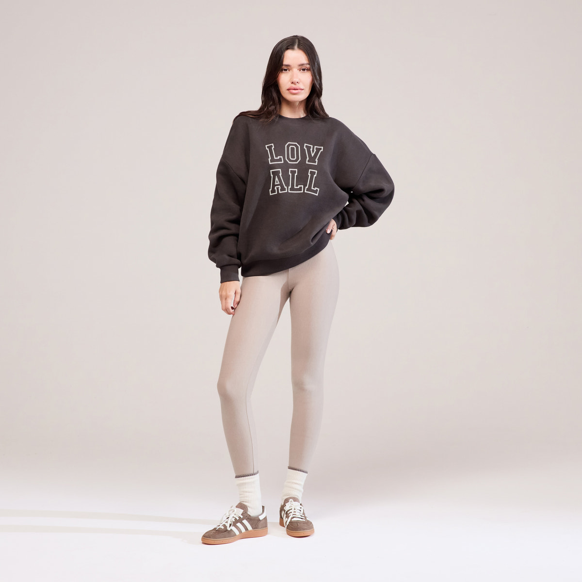 Winter Everyday High Waisted Leggings - Stone