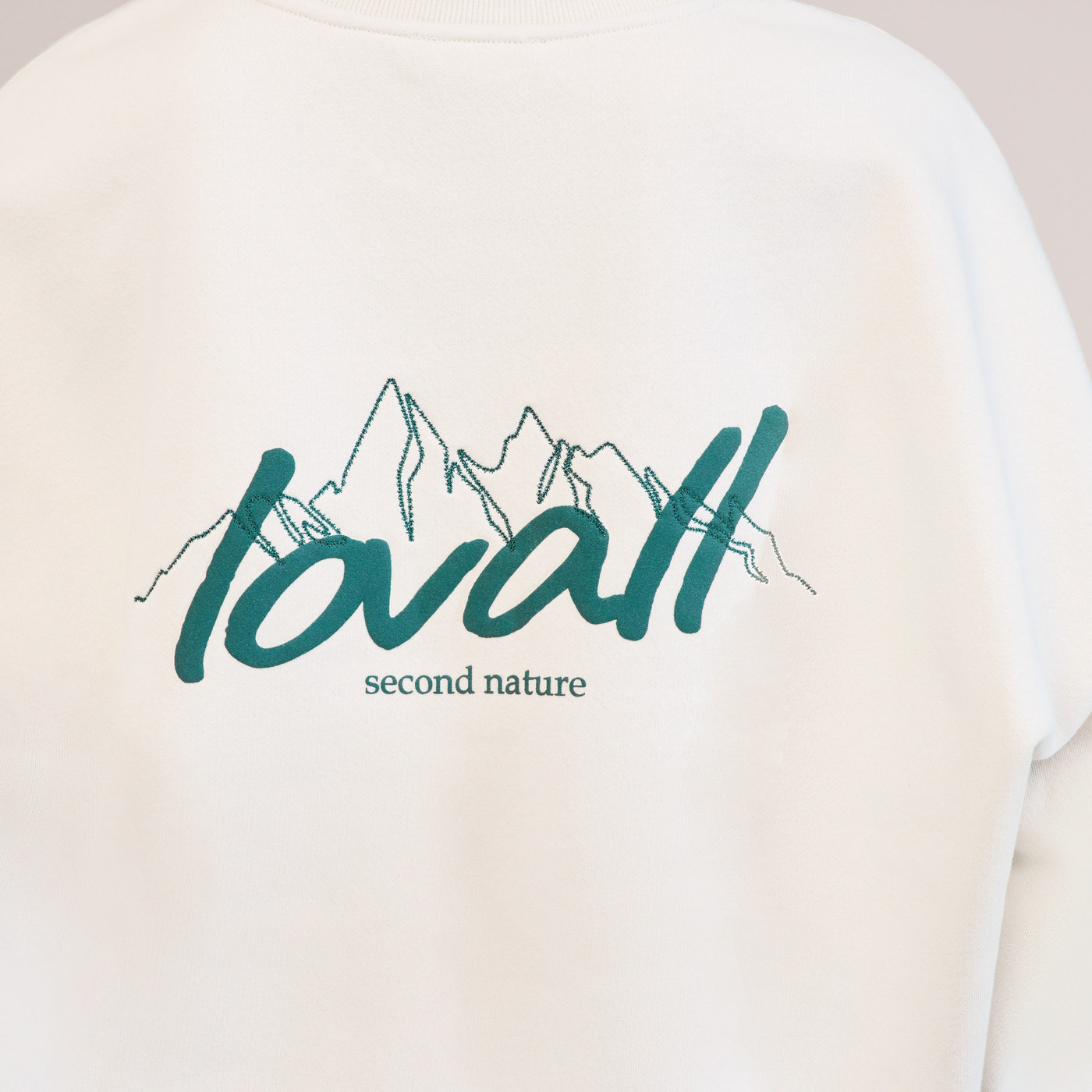 Organic Oversized Sweatshirt Landscape - Ecru
