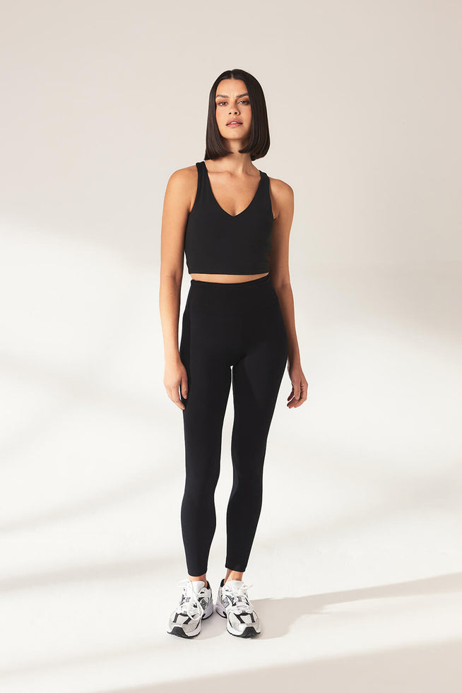 Lightweight Everyday High Waisted Leggings - Black