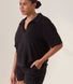 Curve Lightweight Collared Knit Set - Black