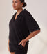 Curve Lightweight Collared Knit Set - Black