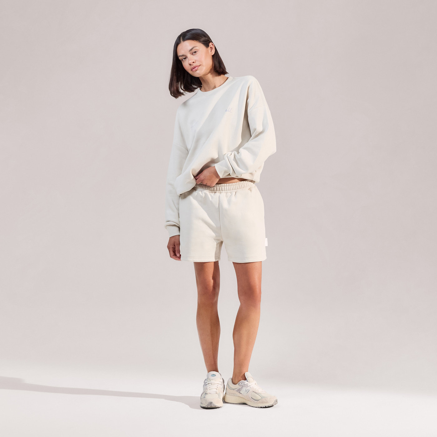 ALL SZN Organic Sweat Shorts - Ecru