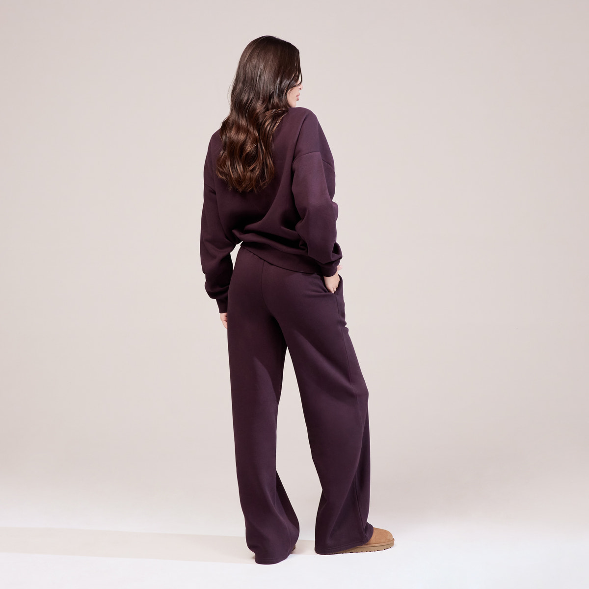 Heavyweight Oversized Sweatshirt Script - Wine