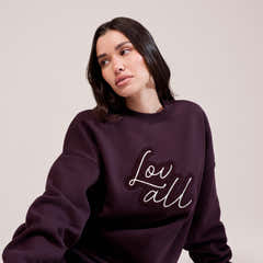 Heavyweight Oversized Sweatshirt Script - Wine