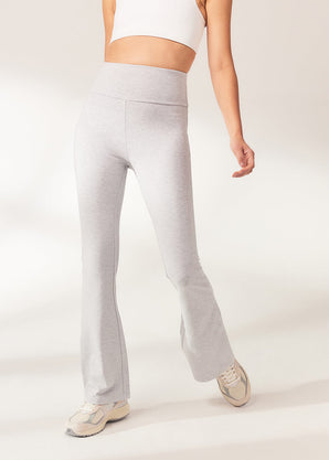 Curve lightweight Flare Leggings - Light Grey Marl