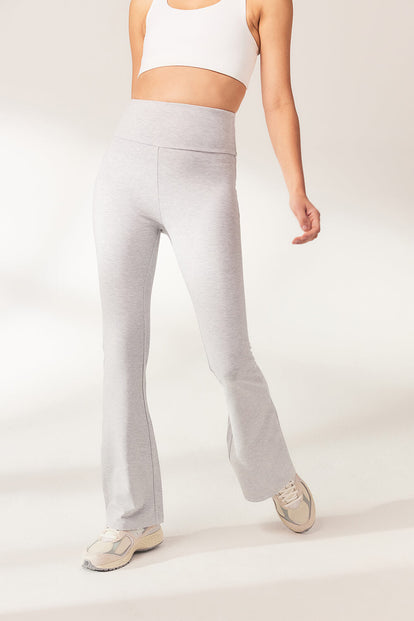 Curve lightweight Flare Leggings - Light Grey Marl