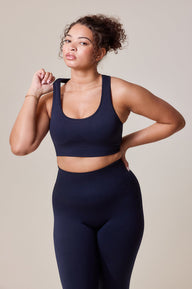 Curve Sculpt Seamless Sports Bra - Deep Navy