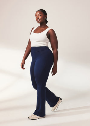 Curve lightweight Flare Leggings - Navy