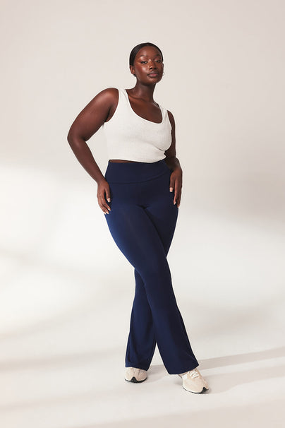 Lightweight Flare Leggings - Navy