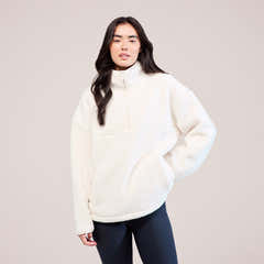 Borg 1/4 Zip Fleece - Snow White