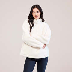 Borg 1/4 Zip Fleece - Snow White