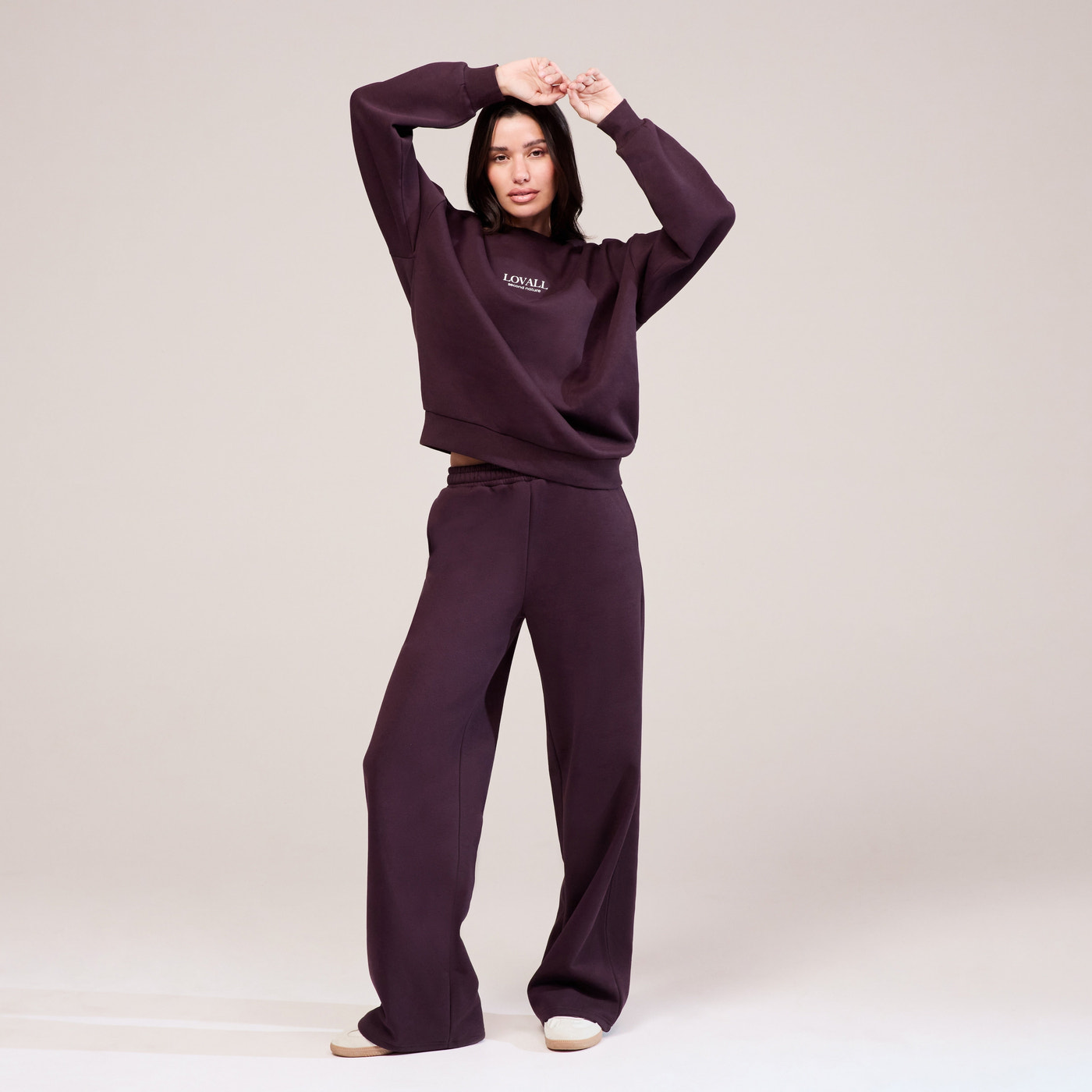 Organic Oversized Sweatshirt Second Nature - Wine