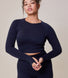 Curve Sculpt Seamless Long Sleeve Top - Deep Navy
