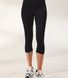 Cropped Lightweight Leggings - Black