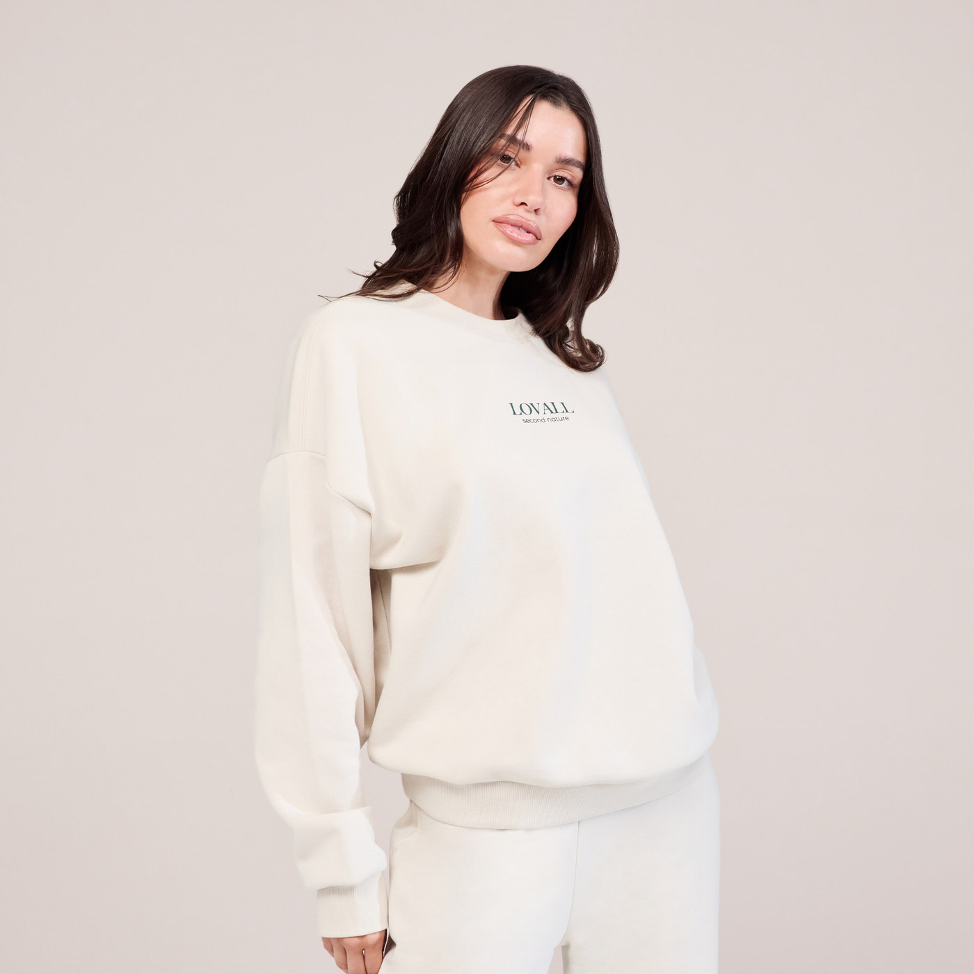 Organic Oversized Sweatshirt Second Nature - Ecru