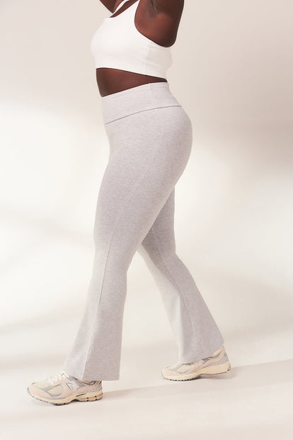 Lightweight Flare Leggings - Light Grey Marl