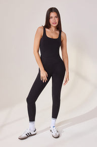 Lightweight Everyday High Waisted Leggings - Black