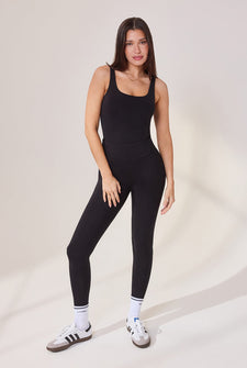 Lightweight Everyday High Waisted Leggings - Black