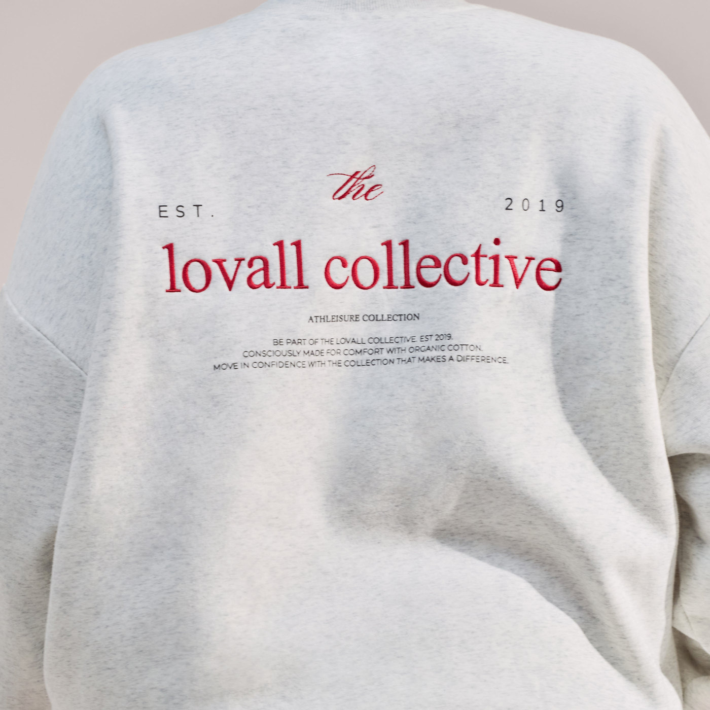 Curve ALL SZN Organic Oversized Graphic Sweatshirt Collective 1 - Light Grey Marl