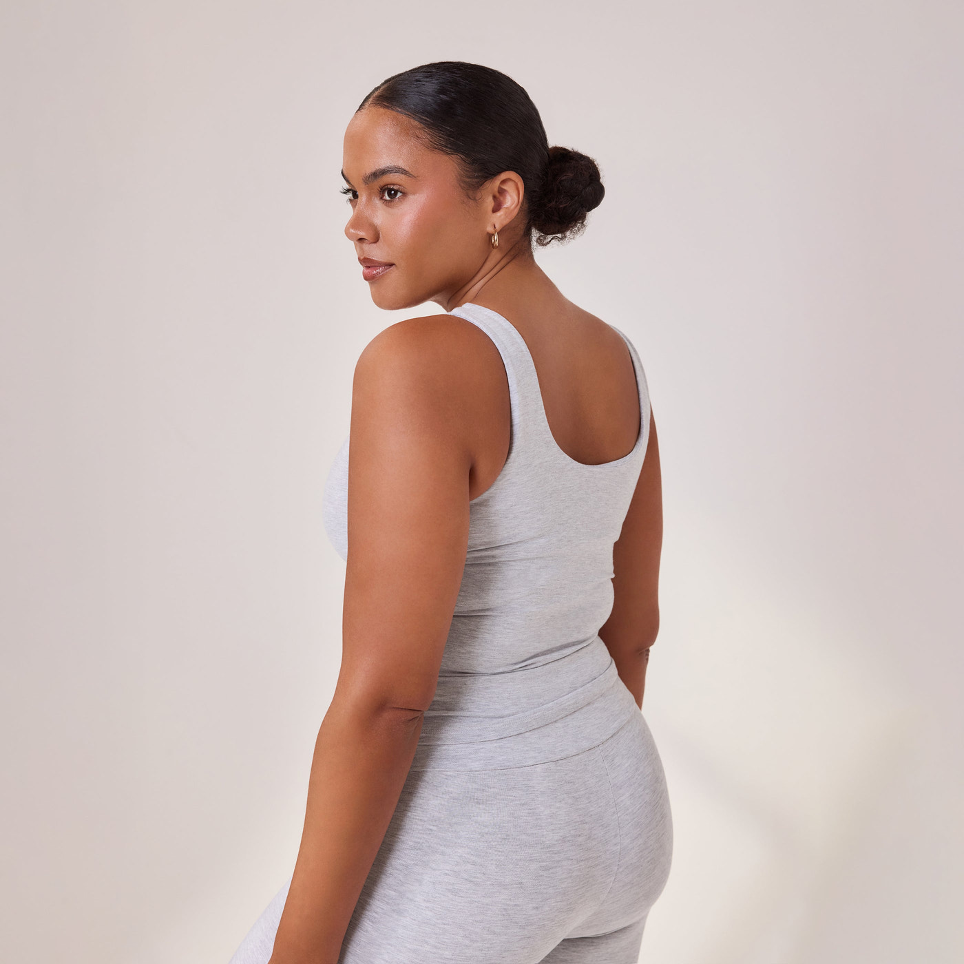 Curve Lightweight Everyday Tank Top - Light Grey Marl