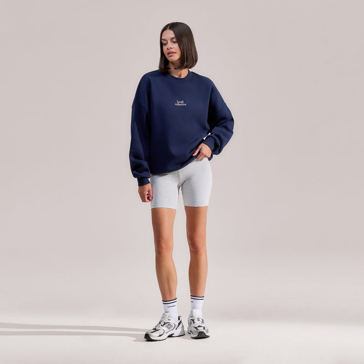 ALL SZN Organic Oversized Graphic Sweatshirt Collective 1 - Navy