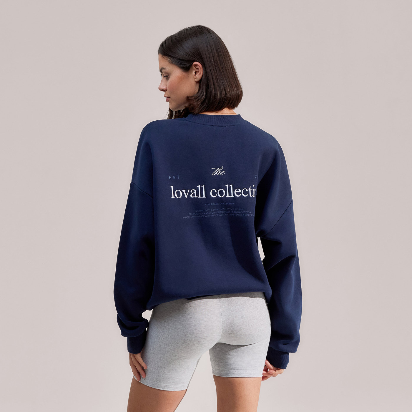 ALL SZN Organic Oversized Graphic Sweatshirt Collective 1 - Navy