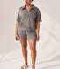 Curve Lightweight Collared Knit Set - Slate Green