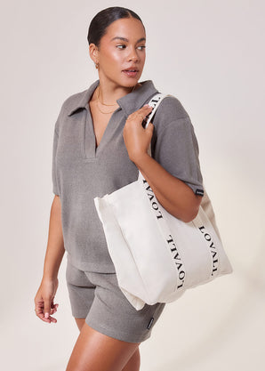 Curve Lightweight Collared Knit Set - Slate Green