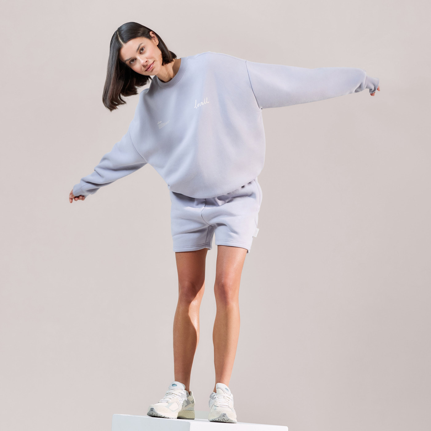 ALL SZN Organic Oversized Graphic Sweatshirt Euphoric - Lilac Mist