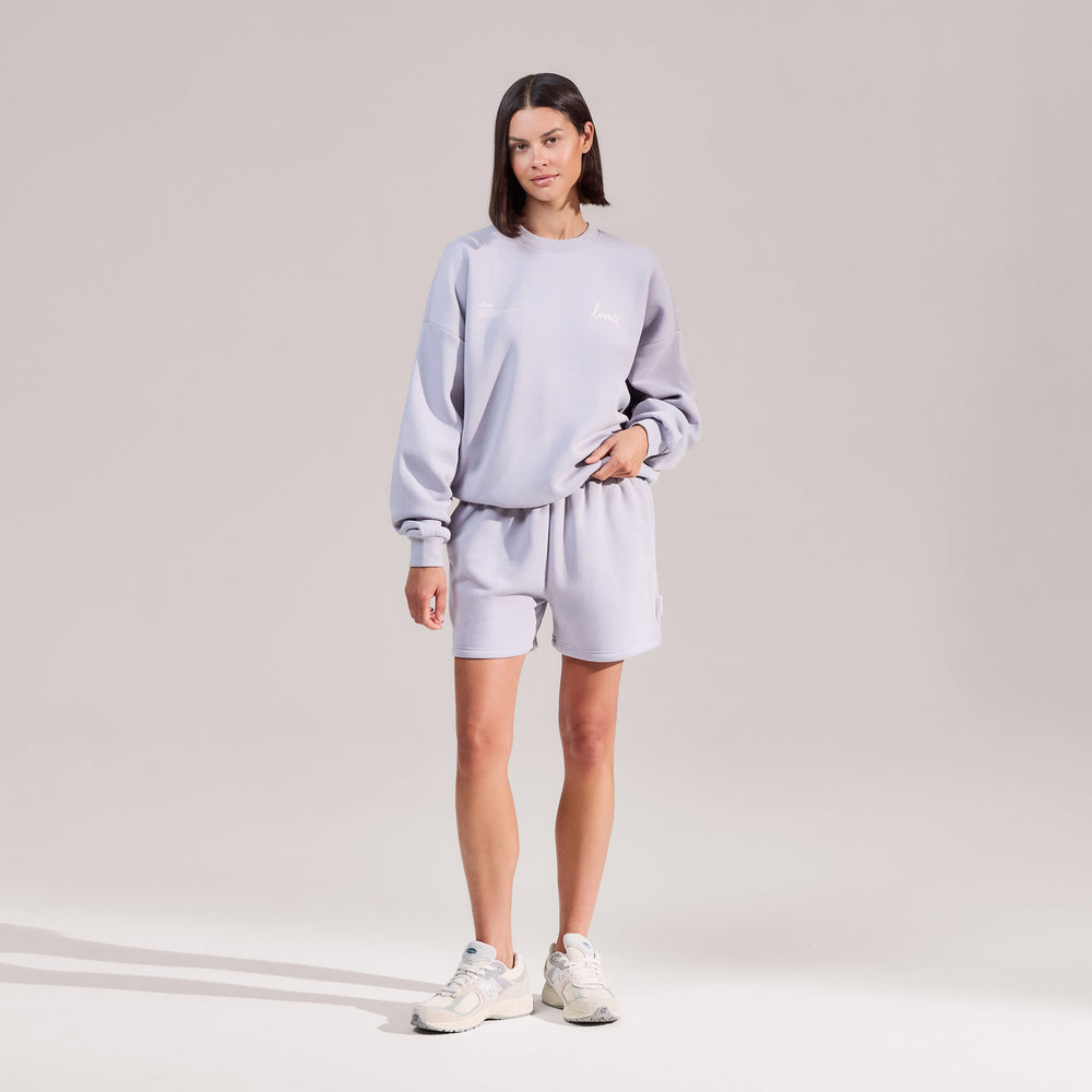 ALL SZN Organic Oversized Graphic Sweatshirt Euphoric - Lilac Mist
