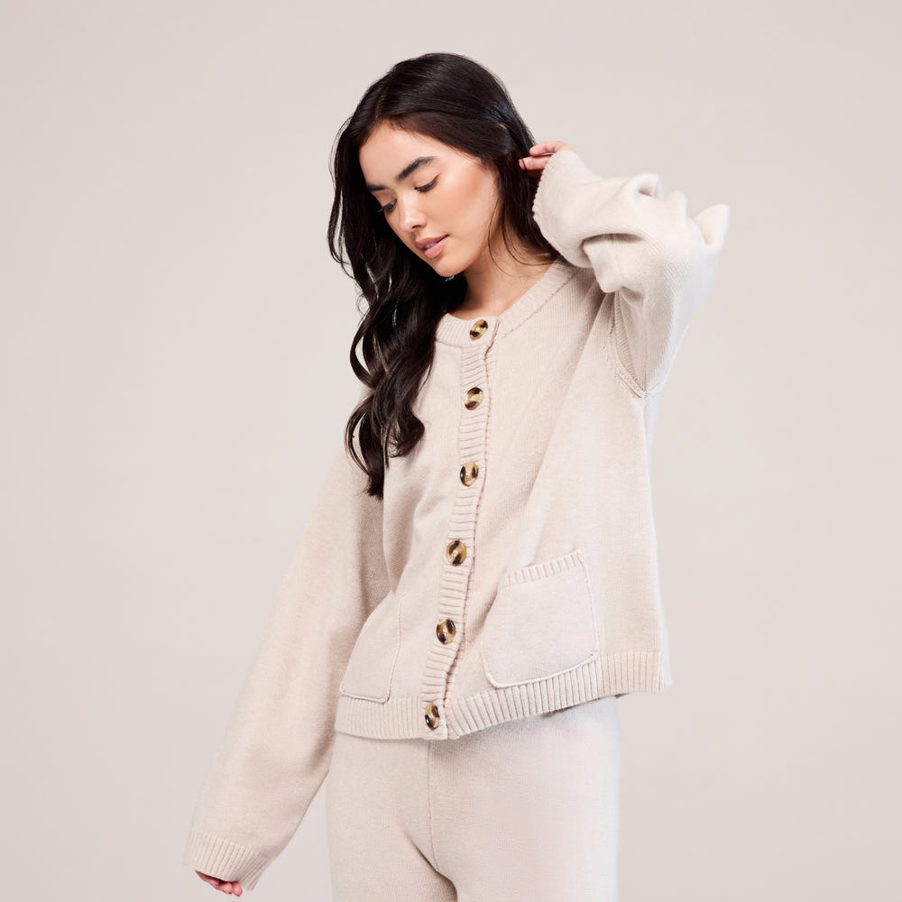 Soft Knit Cardigan - Beige