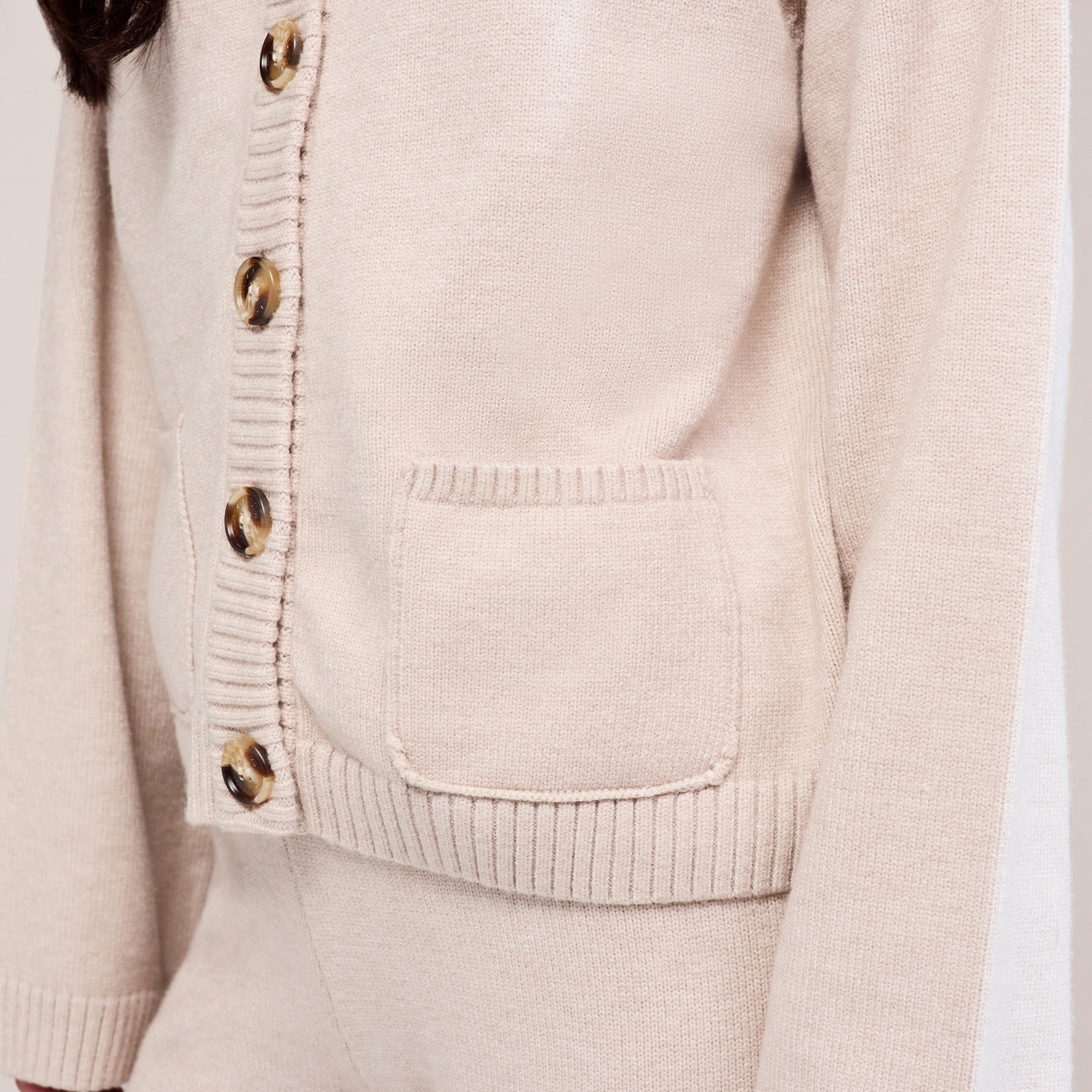 Curve Soft Knit Cardigan - Beige