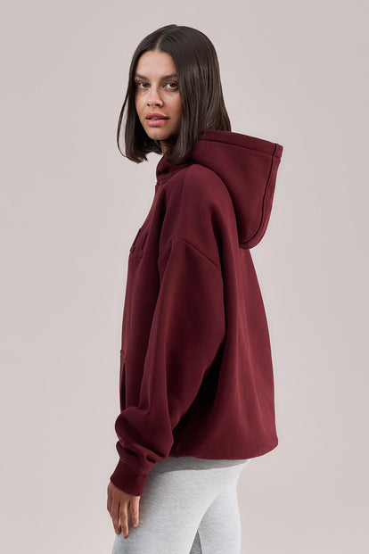 Heavyweight Oversized Hoodie - Burgundy