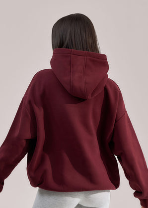 Heavyweight Oversized Hoodie - Burgundy