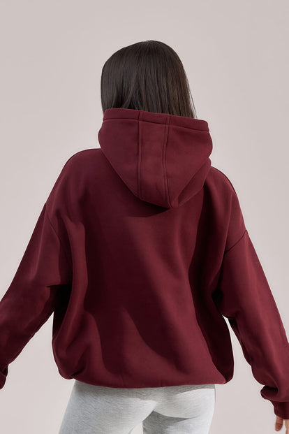 Heavyweight Oversized Hoodie - Burgundy