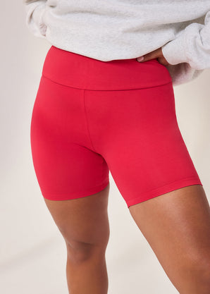Curve Lightweight Everyday 6 Inch Cycling Shorts - Cherry