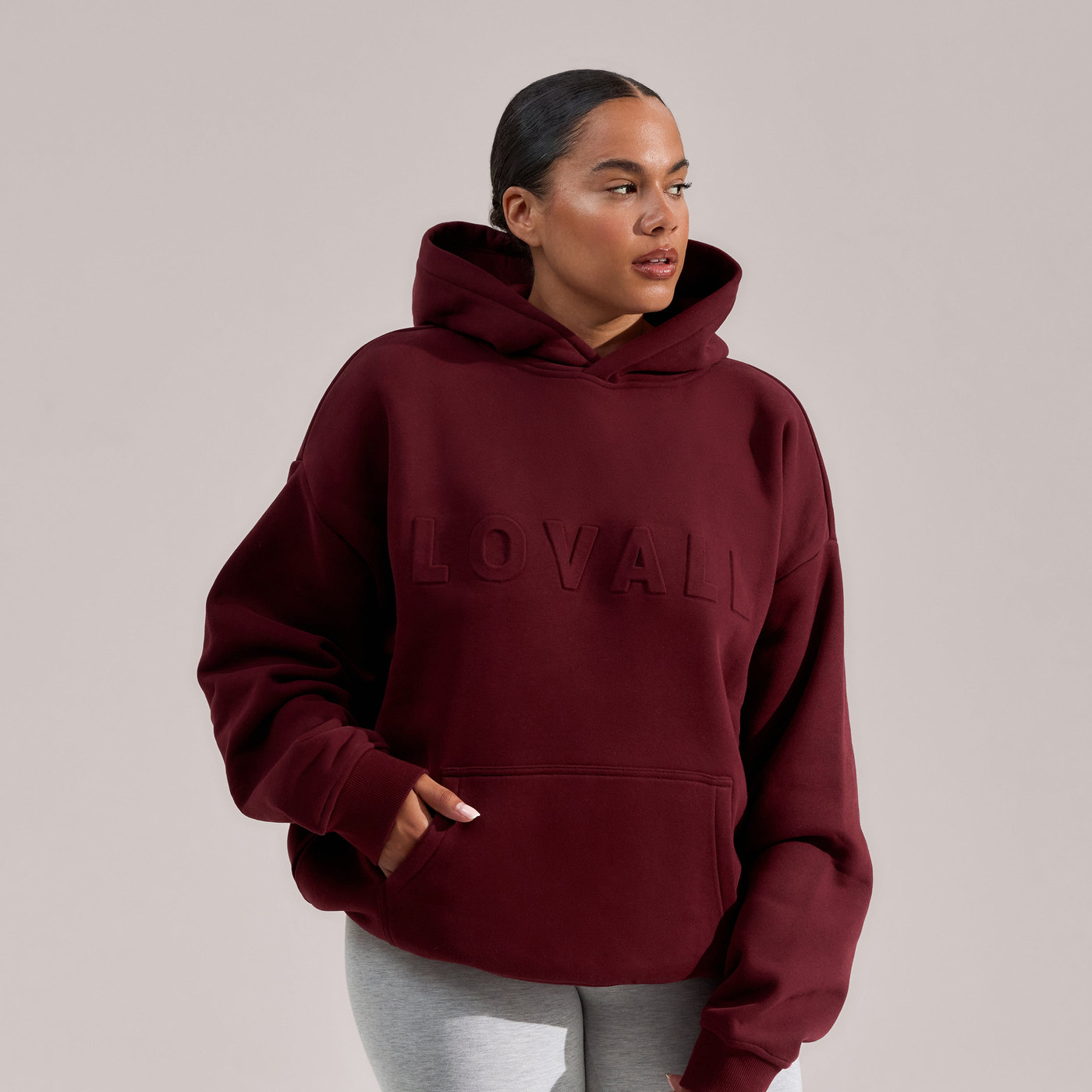 Heavyweight Oversized Hoodie - Burgundy