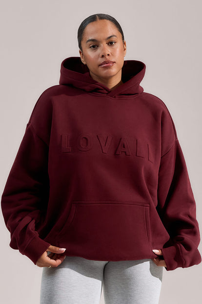 Heavyweight Oversized Hoodie - Burgundy