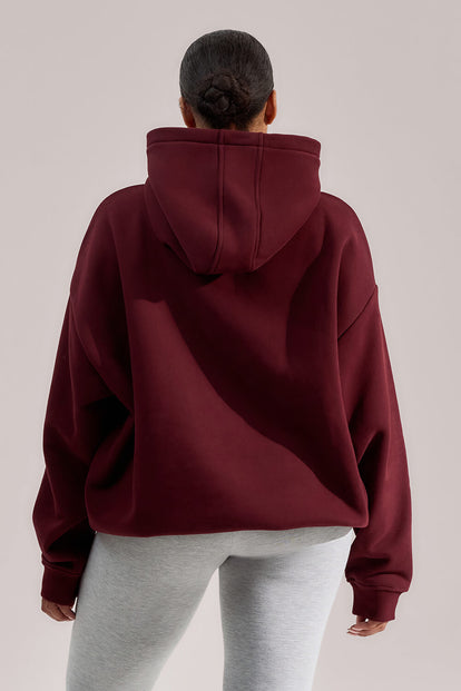 Heavyweight Oversized Hoodie - Burgundy