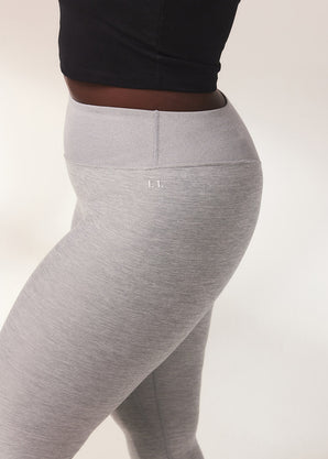 Curve Ultimate Soft-Touch High Waisted Leggings - Light Grey Marl