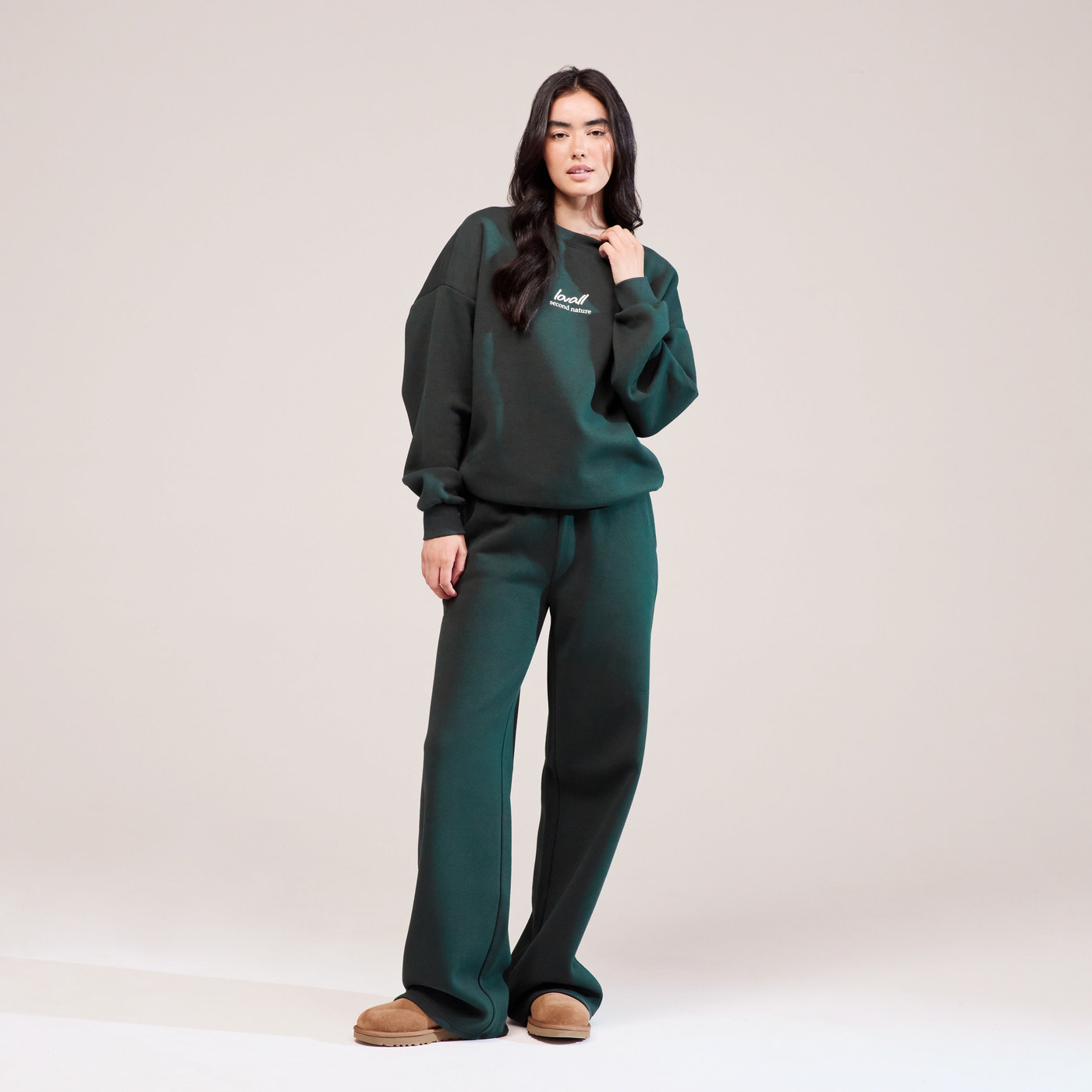 Organic Oversized Sweatshirt Landscape - Pine