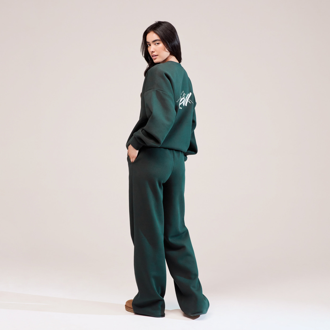 Organic Oversized Sweatshirt Landscape - Pine