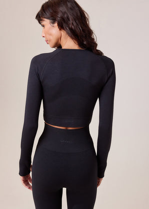Sculpt Seamless Long Sleeve Top - Black