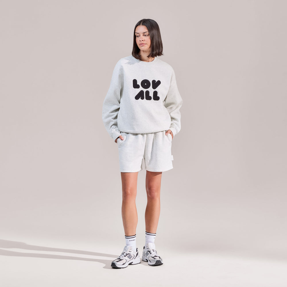 ALL SZN Organic Sweat Shorts - Light Grey Marl