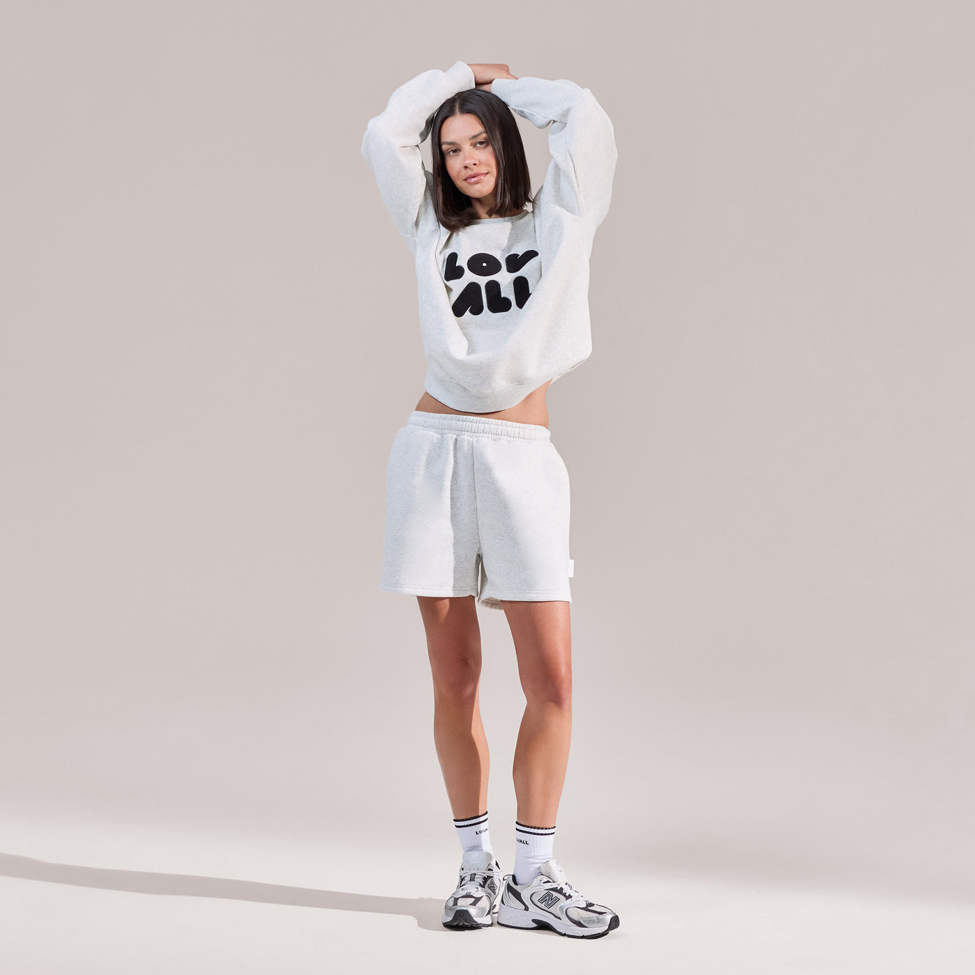 ALL SZN Organic Sweat Shorts - Light Grey Marl