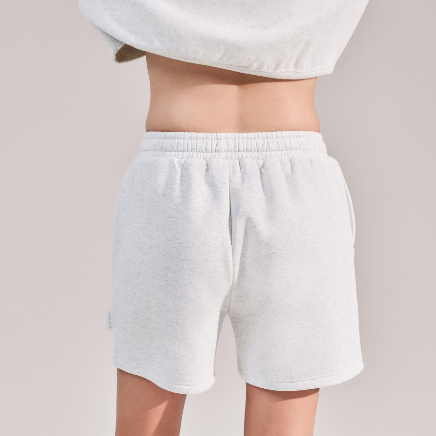 ALL SZN Organic Sweat Shorts - Light Grey Marl