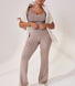 Curve Lightweight Flare Leggings - Stone